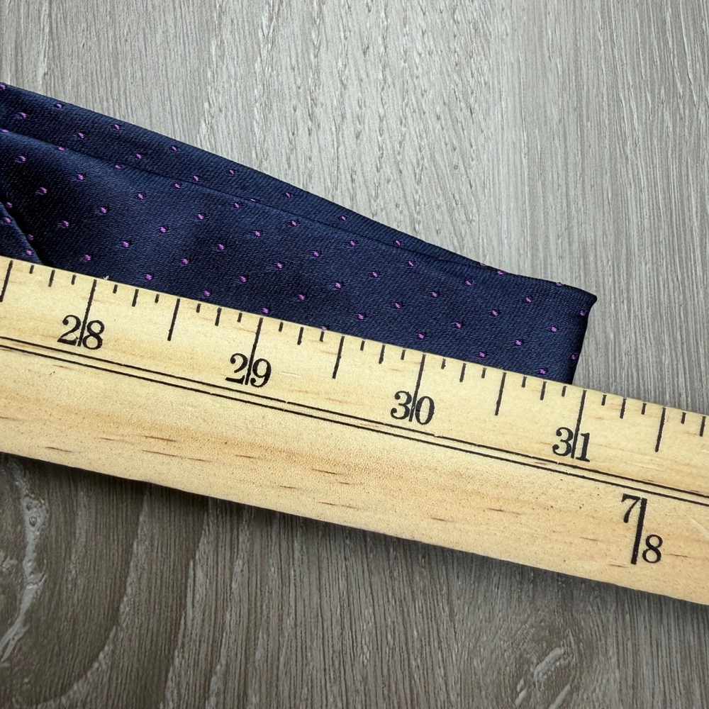 Brooks Brothers Mens Tie Makers Silk Pin Dot Navy Blue OS - Picture 9 of 9
